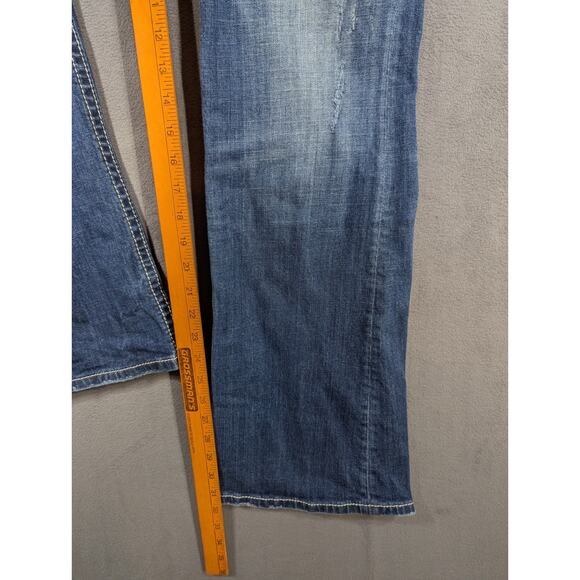 Express Women's Blue Boot Cut Jeans - Picture 9 of 16